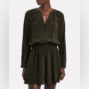 RAILS Jasmine Speckled Olive Smocked Mini Dress Size Medium